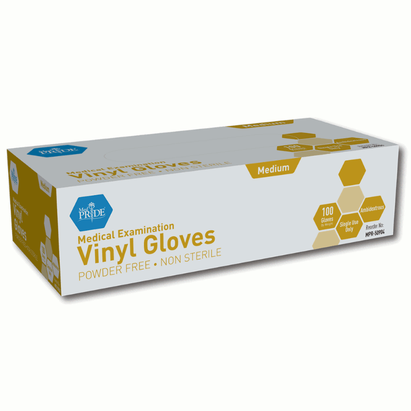 Vinyl Gloves, Powder Free Products, Supplies and Equipment