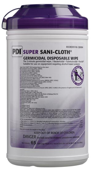 image of Sani-Cloth Germicidal Disposable Wipe, X-Large, 7 1/2" x 15"