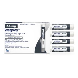 image of Semaglutide 2.4 mg / 0.75 mL Injection Prefilled Injection Pen, 4 Pens