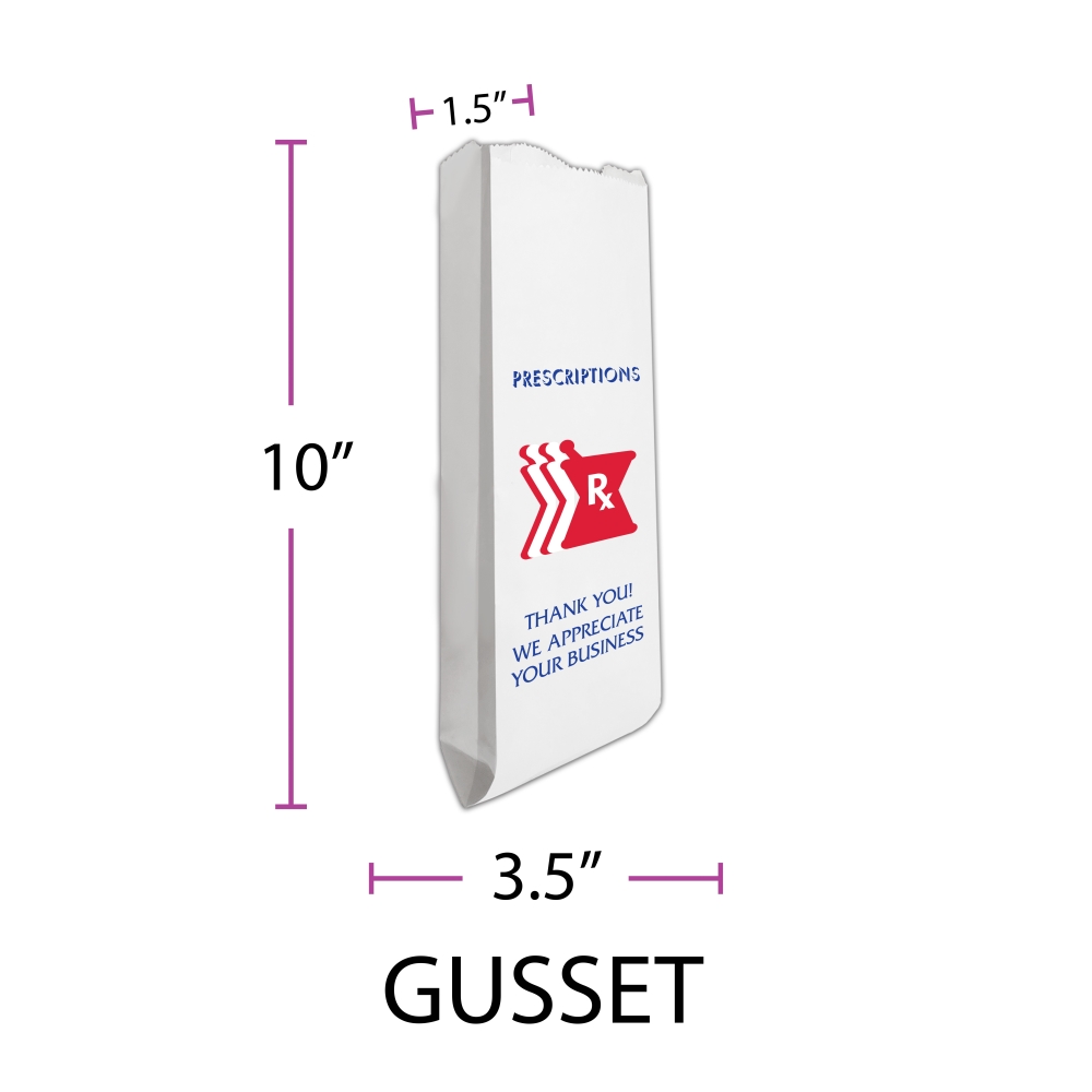 Gusset Pharmacy Bags Products, Supplies and Equipment