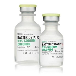 Hospira Bacteriostatic Sodium Chloride 0.9% Injection 30mL Vial $13.50/Each Modern Medical Products 1049