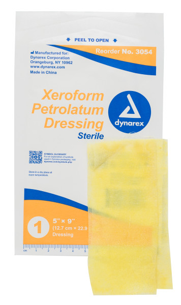 Dynarex Xeroform Petrolatum Dressings 5 X 9 138 00 Case Of 200