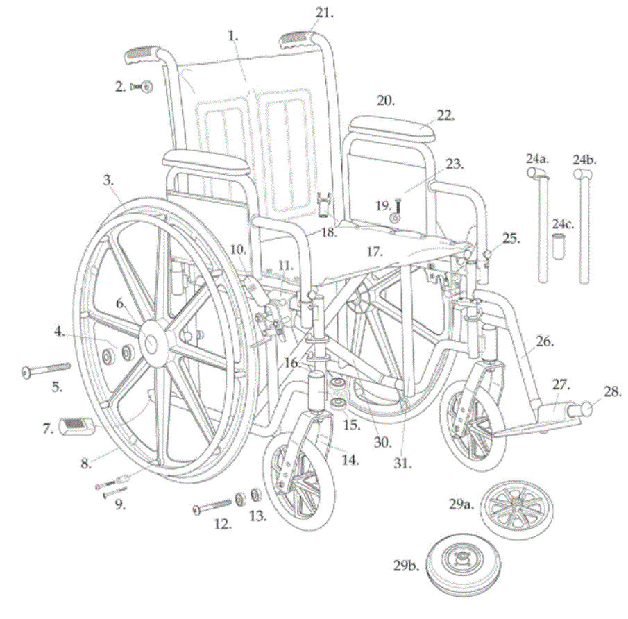 Wheelchair Parts & Accessories Products, Supplies and Equipment