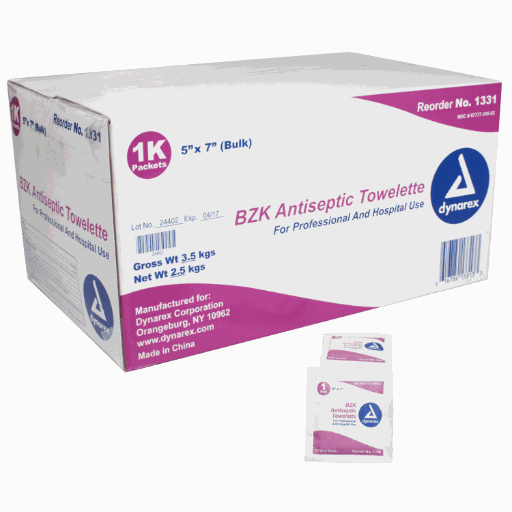 Bzk Antiseptic Towelettes Products, Supplies and Equipment