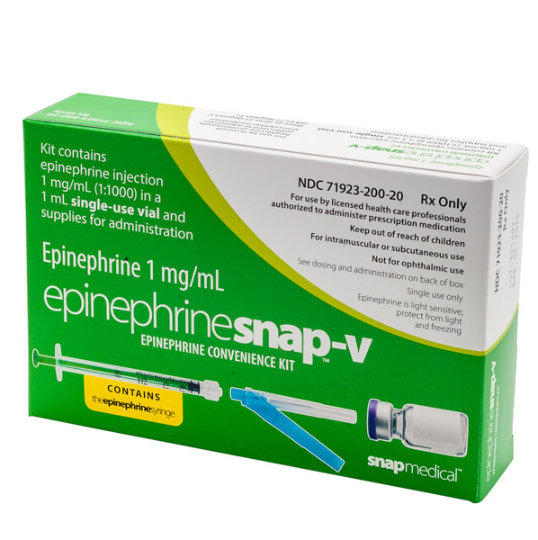 Snap Medical Industries Epinephrine Snap V1mg/ml (11000) Injection Ampule Kit $238.00/Each Modern Medical Products 2648