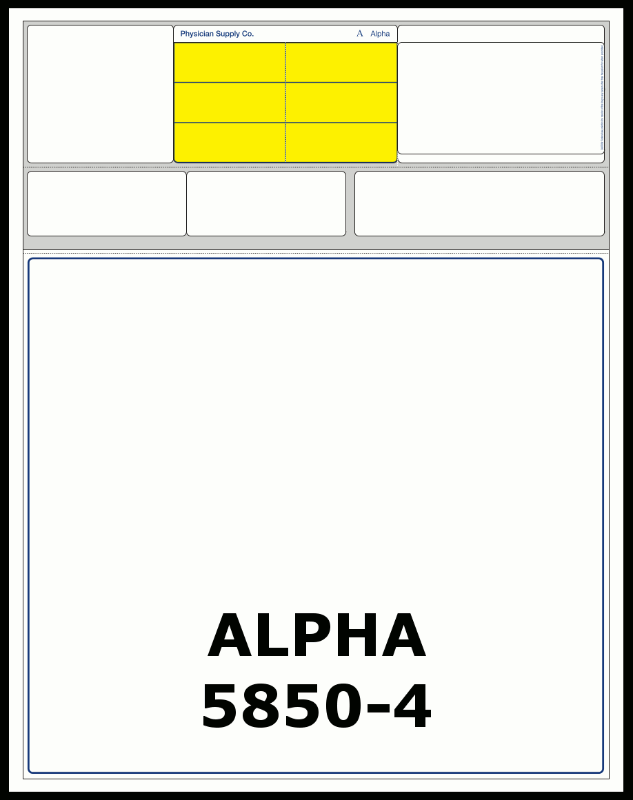 Phyn Supply Co. Alpha, Sheet Fed, Duo Web laser labels $95.28/Case of 1200 Rx Systems 5850-4