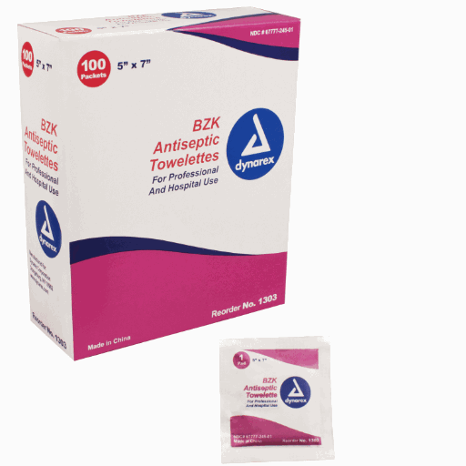 Bzk Antiseptic Towelettes Products, Supplies and Equipment