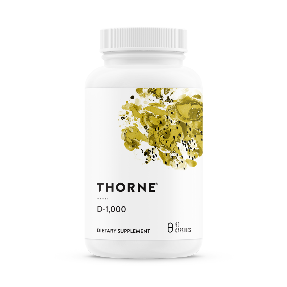 Thorne Research Vitamin D, 1,000 $11.00/Bottle of 90 Thorne Research D128