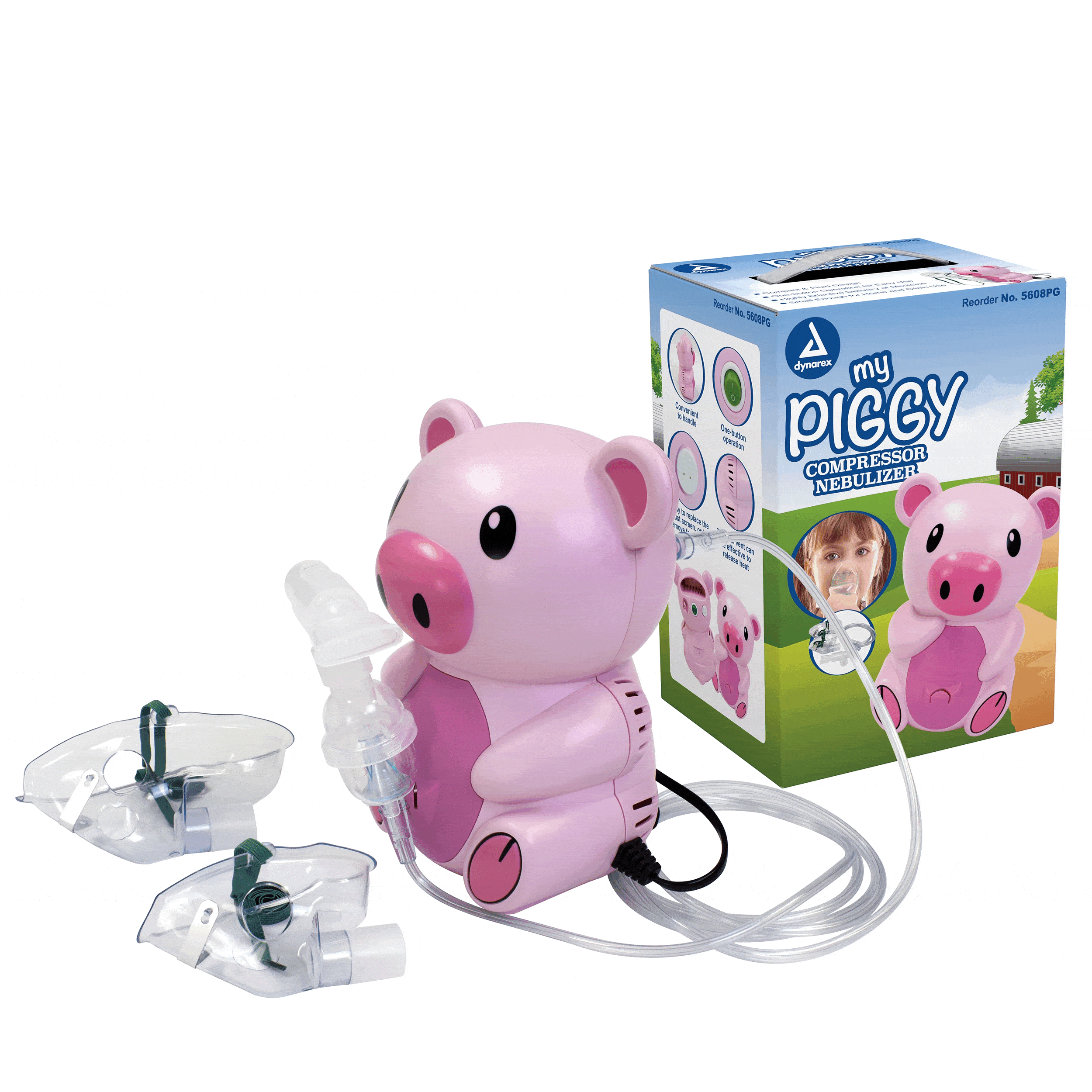 Resp-O2 Pediatric Nebulizer, Piggy, with Travel Bag, Case $/Case of 4  Dynarex 34404-W/BAG