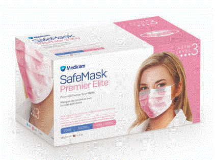 Medicom Earloop Mask, ASTM Level 3, Pink $127.31/Case of 500 MedPlus 2046