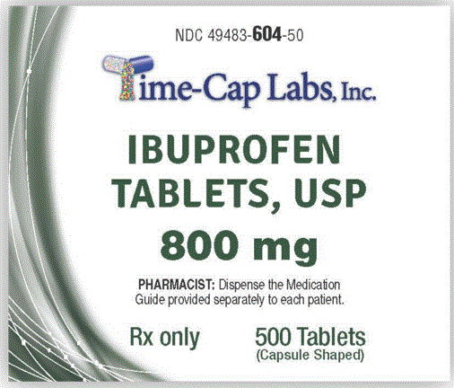 TIME-CAP Ibuprofen 800MG Tab 500 $56.00/Bottle of 500 Modern Medical Products 49483-0604-50