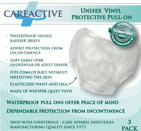 CareActive Vinyl Protective Pull On Adult Diapers, Medium Pack of 3  $7.48/Pack of 32461-2-CLE