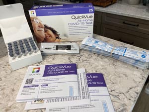 Quidel QuickVue At-Home OTC COVID-19, Rapid Results, 25 test/kit $266.00/Kit of 25 MedPlus 20398