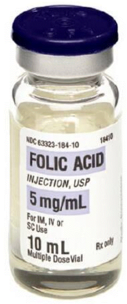 Gemini Pharmaceuticals Folic Acid 5 mg/ml 10ml Multiple Dose Vial $91.00/Each Modern Medical Products 2828
