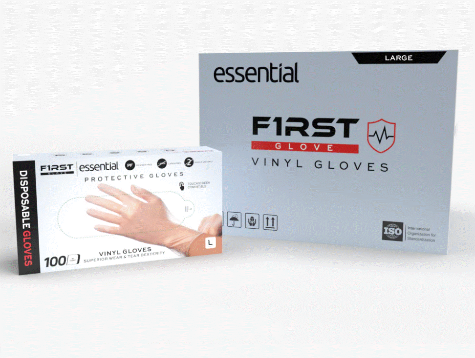 First Glove Essential, Vinyl Multi-Purpose Gloves, Small $39.60/Case of 1000 First Glove 7001