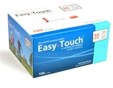 Easy Touch 0.5cc 30g x 1/2 Insulin Syringe $20.86/Box of 100 Modern Medical Products 3338