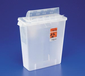 Covidien Sharps Container, Clear, Always Open Lid, 12 Qt $9.09/Each ...