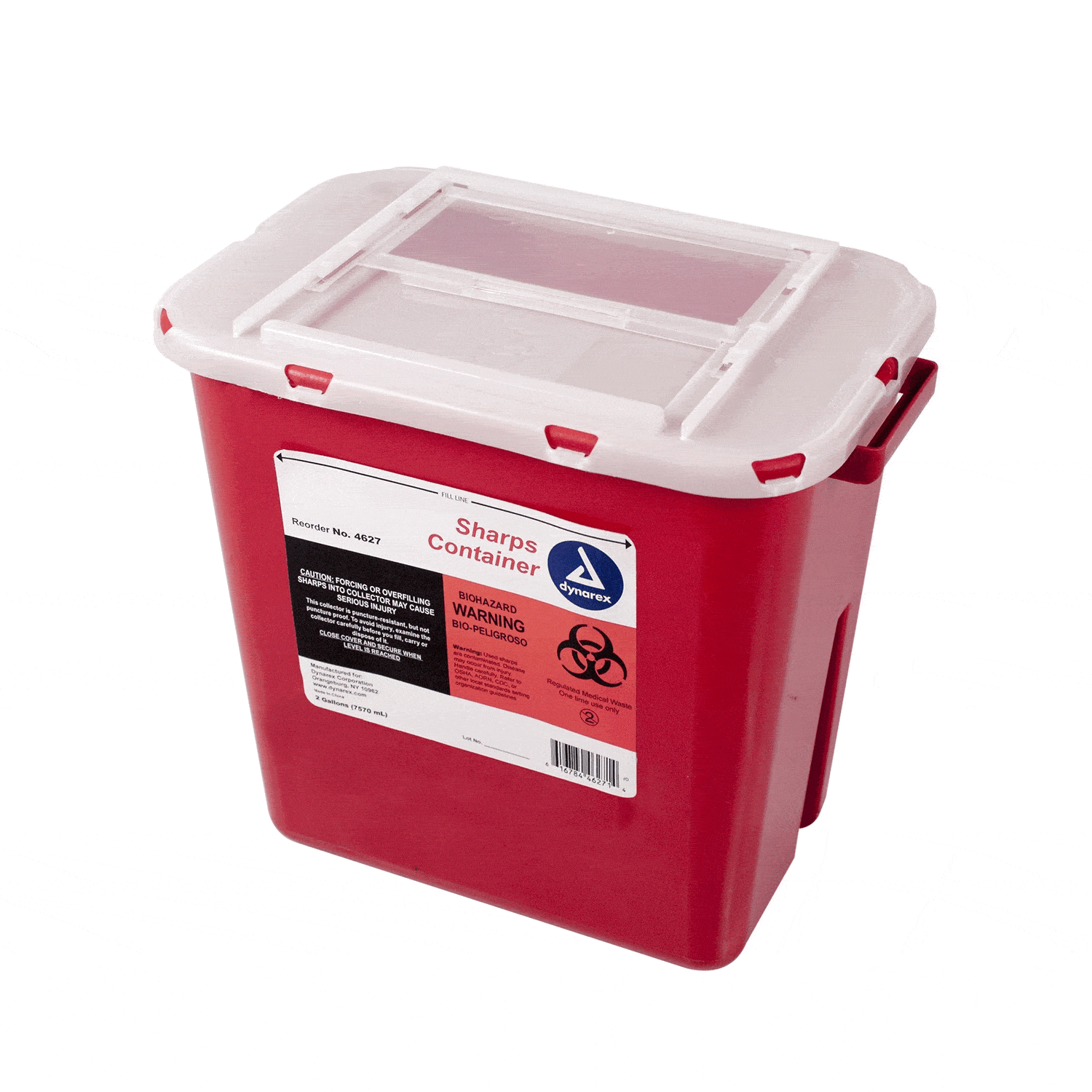 image of Sharps Containers, Slide Lid, 2 Gal, Case