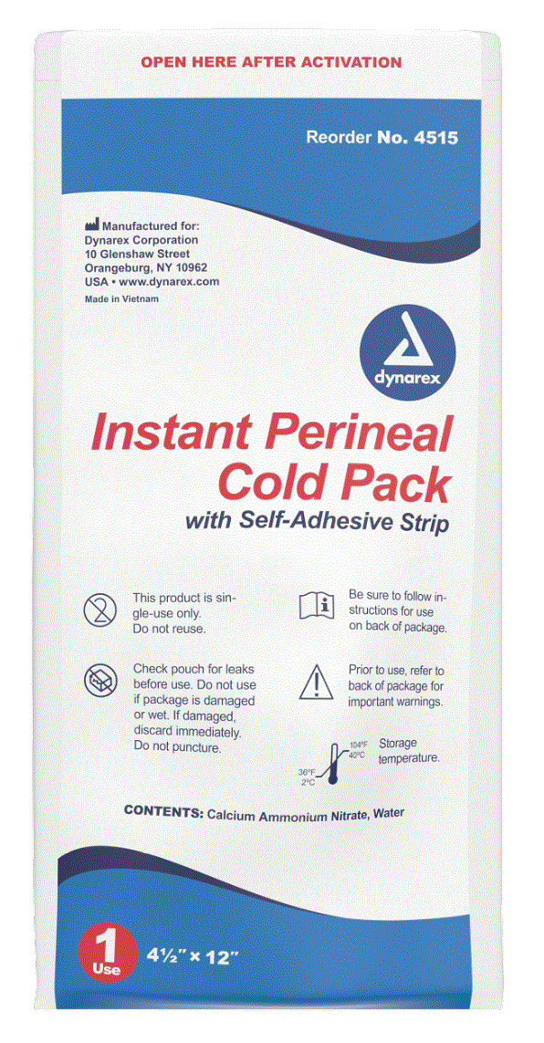 Dynarex Perineal Instant Cold Pack, with Self Adhesive Strip