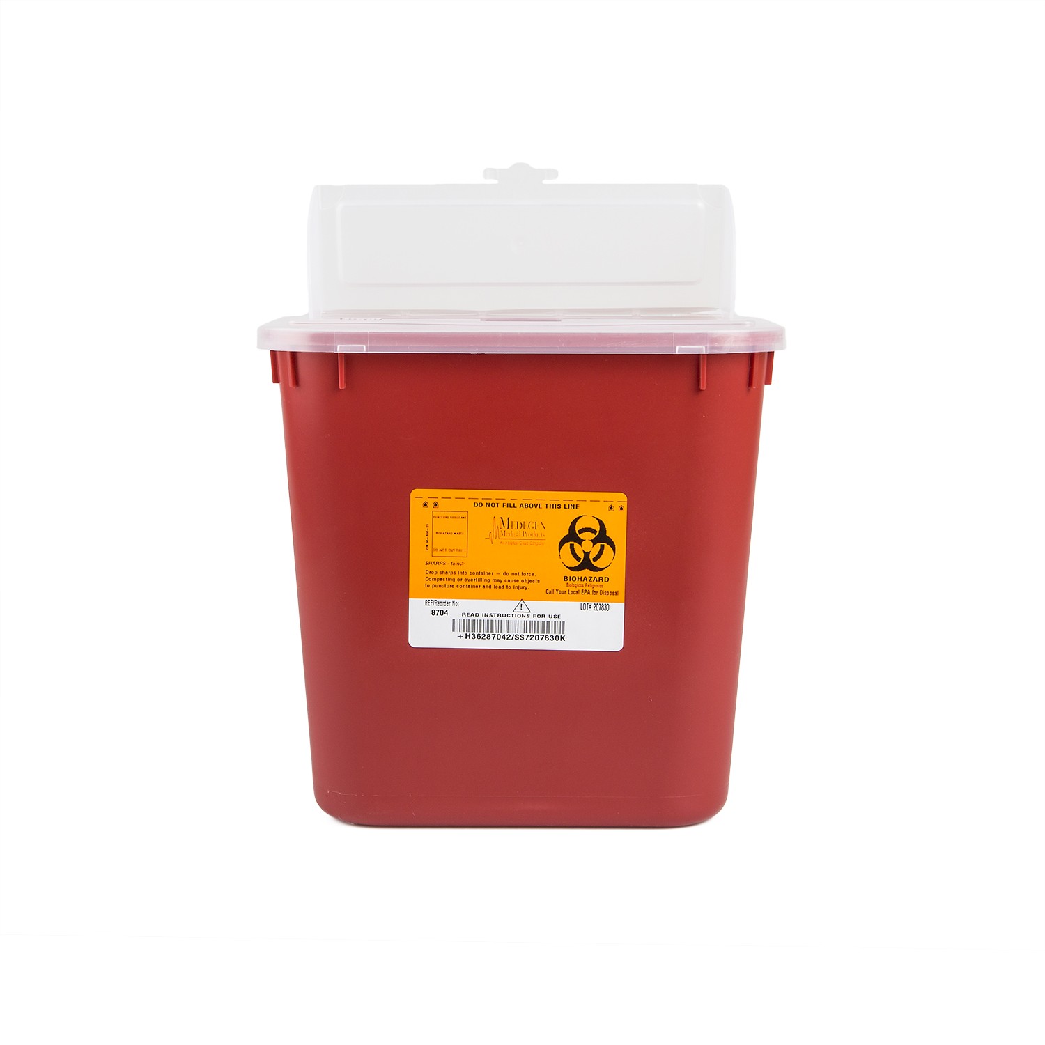 Sharps Container 2 Gallon Red # 4402 - Merit Pharmaceutical