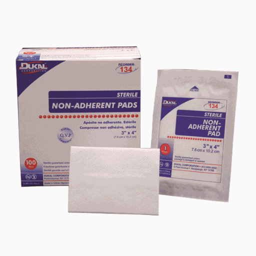 First Aid Non-Adherent Sterile Pad 3"x4" Non-stick Surface 2 Boxes 200 Pads 