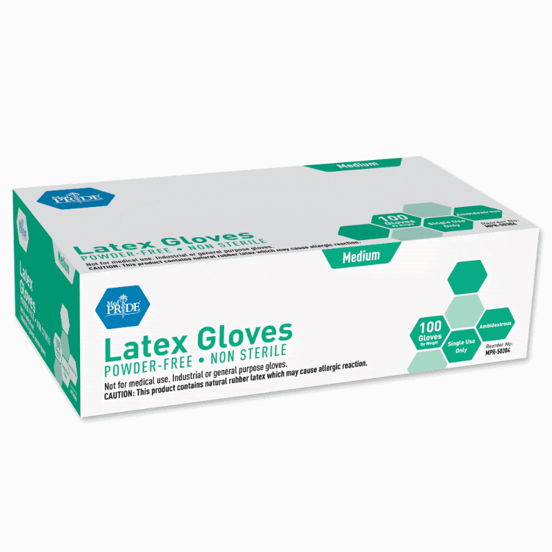 MedPride Latex Gloves, General Purpose, S $159.00/Case of 1000 Shield Line MPR-50303