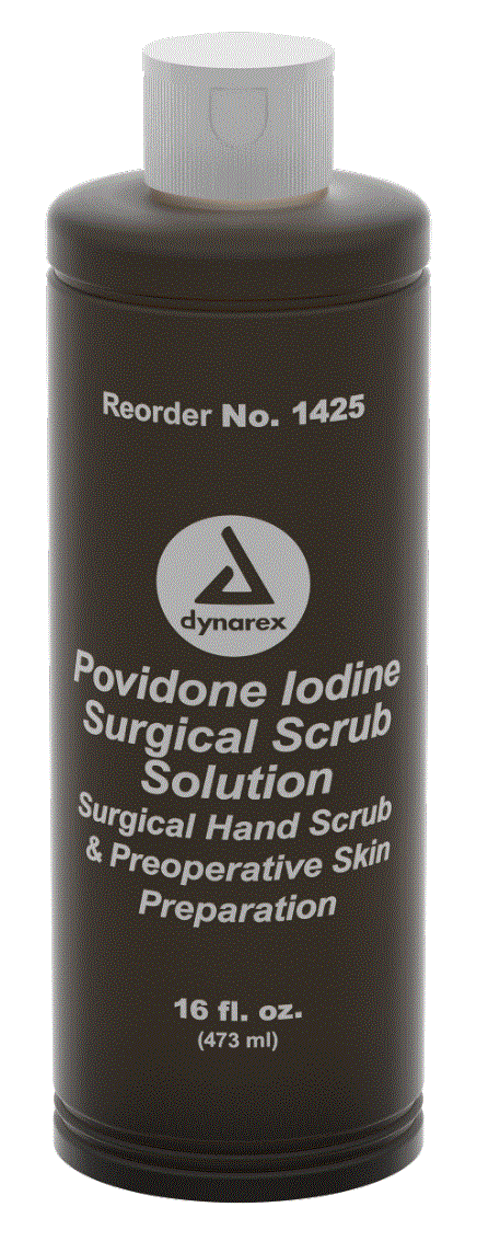 Dynarex Povidone Iodine Scrub Solution, 16 oz $135.00/Case of 24 Dynarex 1425