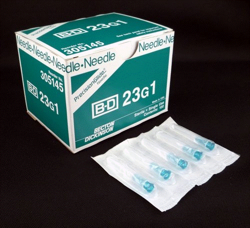 23G Hypodermic Needles Products, Supplies and Equipment