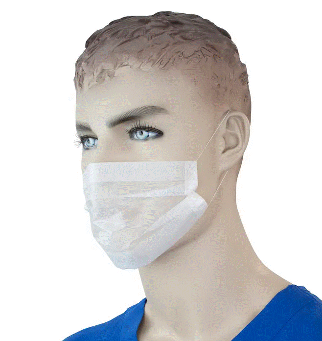 Dynarex Paper Face Mask, White, Case $51.75/Case of 1000 Dynarex 2204