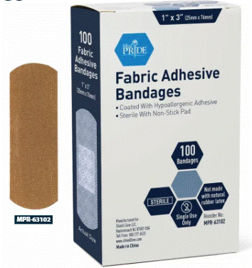 1" x 3" Adhesive Bandages Products, Supplies and Equipment