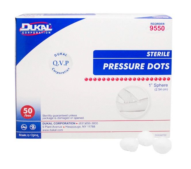Dukal Pressure Dots, 1, Sterile $58.46/Case of 500 Dukal 9550